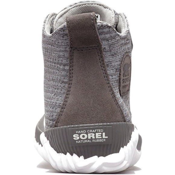 Sorel Out-N-About Plus Grey Knit Waterproof Duck Boots Booties - Picture 15 of 15